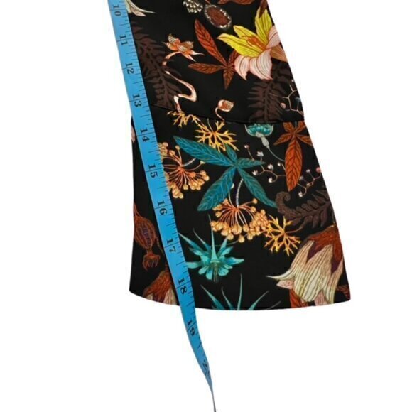 H & M Tunic Blouse Botanical Garden Floral Print Long Sleeve Size 14 Cottagecore - Picture 6 of 11